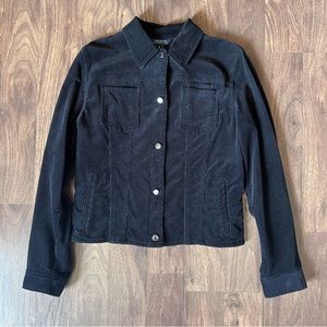 Jone New York Signature Women’s Black Corduroy Button Up Jacket